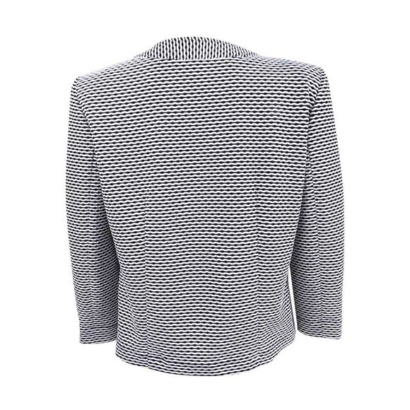 Kasper Women's Zip-Up Jacquard Blazer - Black/Cream - Picture 2 of 2